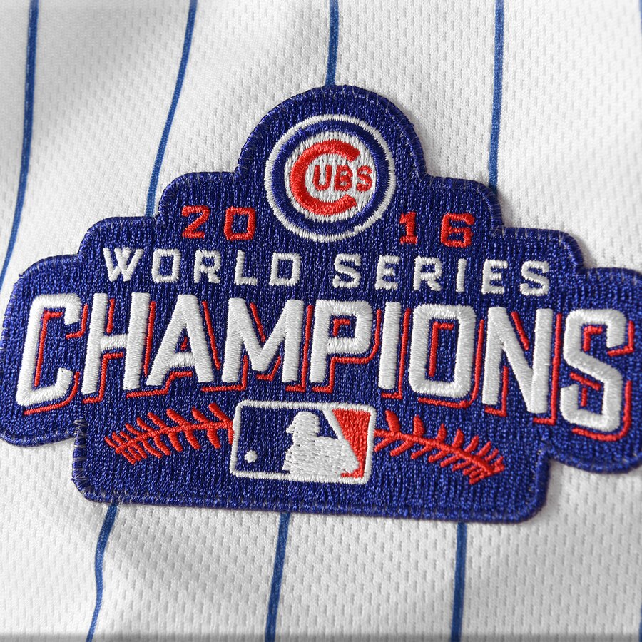 Men's Chicago Cubs Javier Baez Majestic White 2017 Gold Program Flex Base Player Jersey