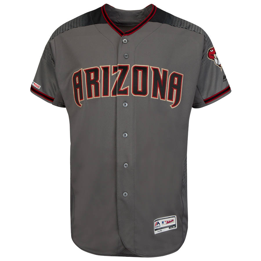 Arizona Diamondbacks Majestic Flex Base Authentic Team Jersey - Gray