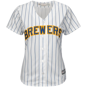 Women's Milwaukee Brewers Majestic White Home Cool Base Jersey