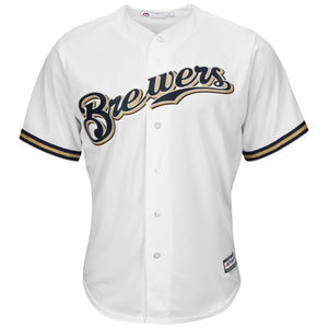 Men's Milwaukee Brewers Christian Yelich Majestic Official Cool Base Player Jersey