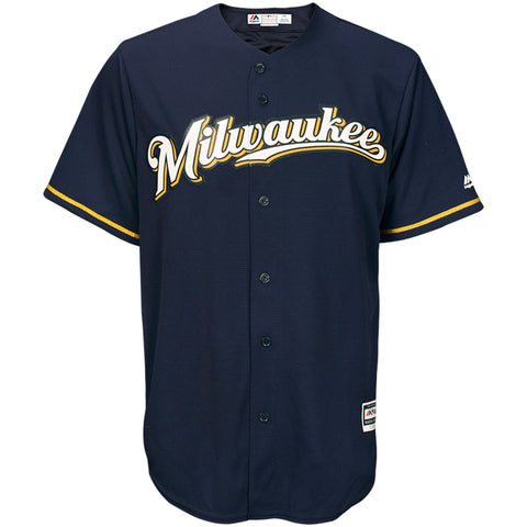 Image of Men's Milwaukee Brewers Christian Yelich Majestic Official Cool Base Player Jersey