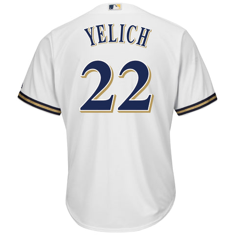 Image of Men's Milwaukee Brewers Christian Yelich Majestic Official Cool Base Player Jersey