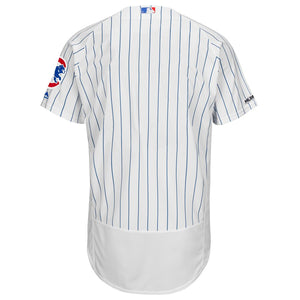 Men's Chicago Cubs Majestic Home White Royal Flex Base Authentic Collection Team Jersey