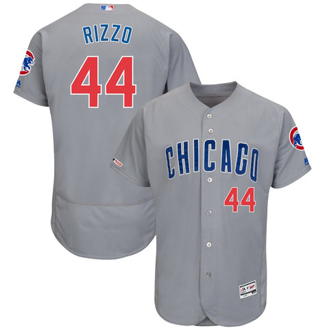 Image of Men's Chicago Cubs Anthony Rizzo Majestic Road Gray Flex Base Collection Player Jersey