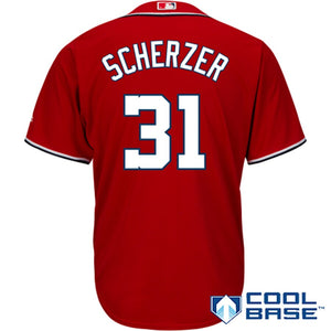 Men's Washington Nationals Max Scherzer Majestic Alternate Cool Base Player Jersey