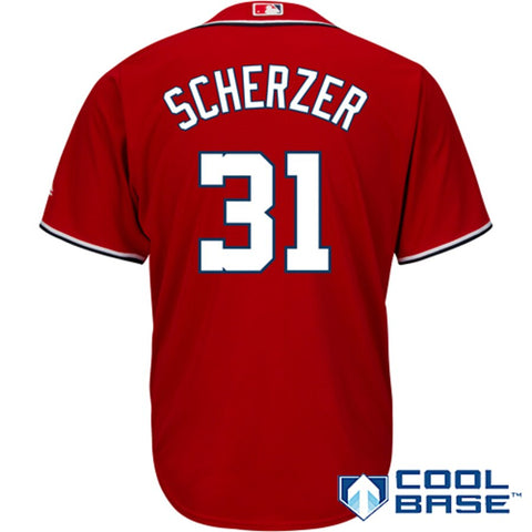 Image of Men's Washington Nationals Max Scherzer Majestic Alternate Cool Base Player Jersey