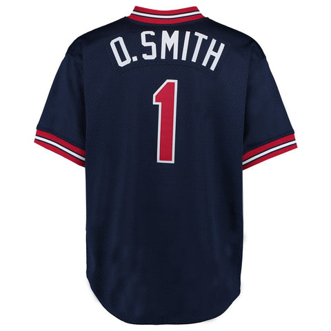 Image of Men's St. Louis Cardinals Ozzie Smith Mitchell & Ness Cooperstown Mesh Batting Practice Jersey