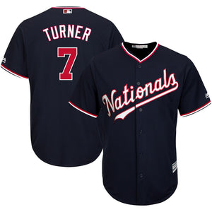 Men's Washington Nationals Trea Turner Majestic Alternate Official Cool Base Replica Player Jersey