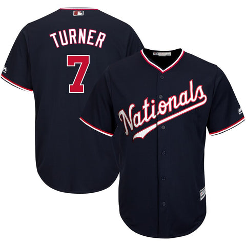 Image of Men's Washington Nationals Trea Turner Majestic Alternate Official Cool Base Replica Player Jersey