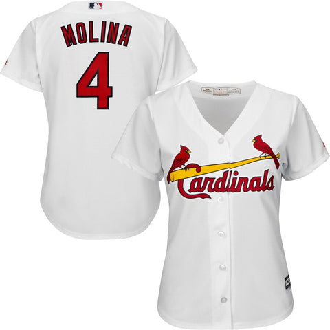 Image of Women's St. Louis Cardinals Yadier Molina Majestic Alternate Cool Base Player Jersey