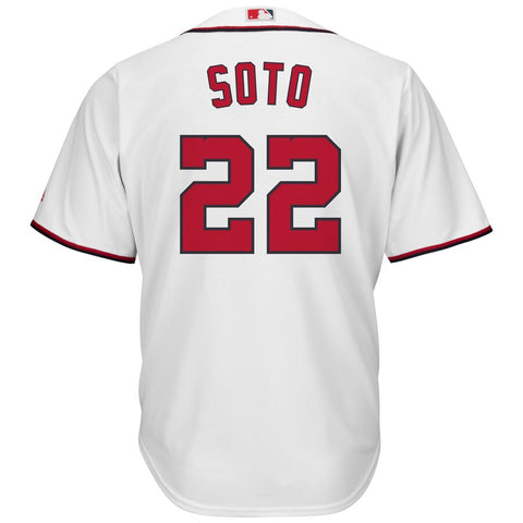 Image of Men's Washington Nationals Juan Soto Majestic White Home Official Cool Base Player Jersey