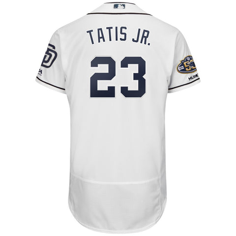 Image of Fernando Tatis Jr. San Diego Padres Majestic Home Flex Base Authentic Collection Player Jersey - White