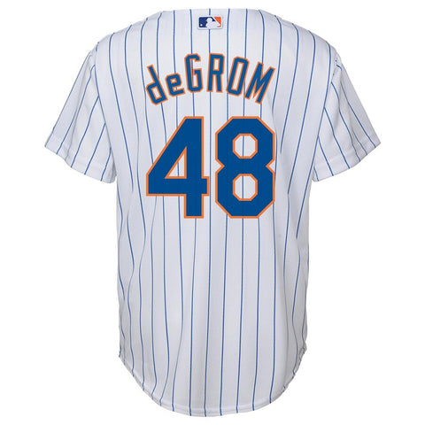 Image of Youth New York Mets Jacob deGrom Majestic Cool Base Player Jersey