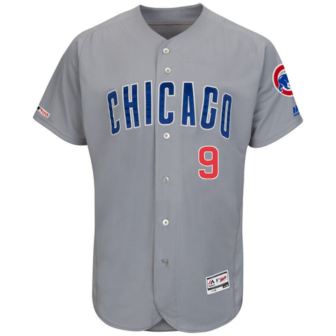 Image of Men's Chicago Cubs Javier Baez Majestic Gray Road Collection Flex Base Player Jersey