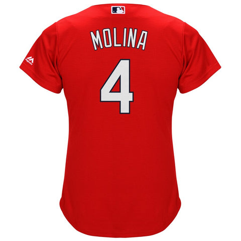 Image of Women's St. Louis Cardinals Yadier Molina Majestic Alternate Cool Base Player Jersey