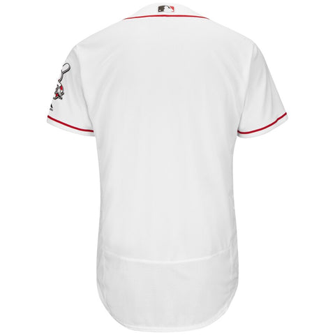 Image of Men's Cincinnati Reds Majestic Home White Flex Base Authentic Collection Team Jersey