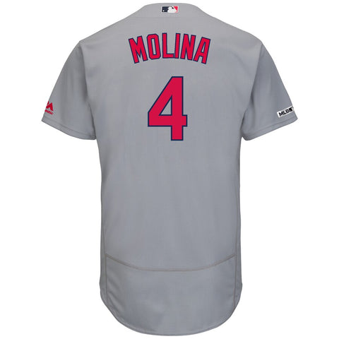 Image of Men's St. Louis Cardinals Yadier Molina Majestic Road Authentic Collection Flex Base Player Jersey