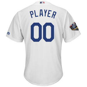 Men's Los Angeles Dodgers Majestic White 2018 World Series Cool Base Custom Jersey