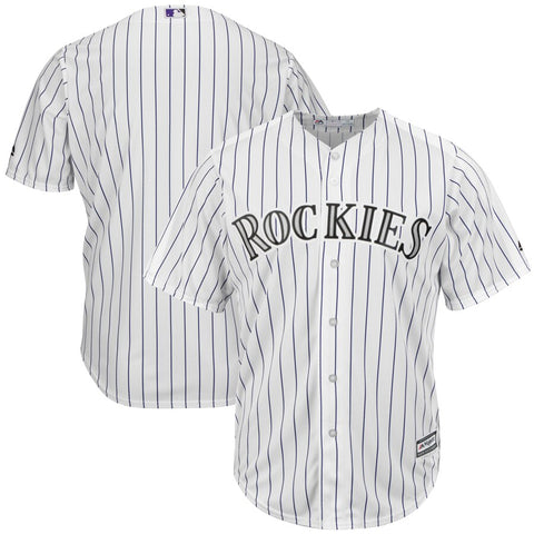 Image of Men's Colorado Rockies Majestic Home White Official Cool Base Team Jersey