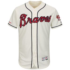 Atlanta Braves Majestic Cream 2019 Alternate Flex Base Team Jersey