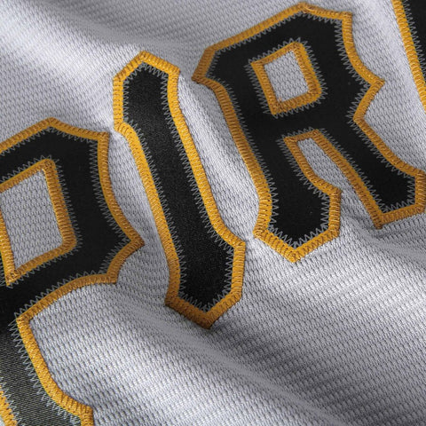 Image of Men's Pittsburgh Pirates Majestic Gray Road Cooperstown Cool Base Team Jersey