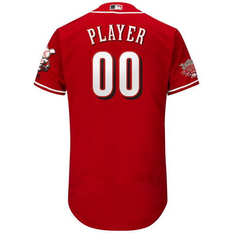 Image of Men's Cincinnati Reds Majestic Scarlet Alternate Collection Flex Base Custom Jersey