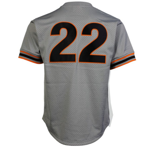 Image of Mitchell & Ness Will Clark San Francisco Giants 1989 Authentic Cooperstown Collection Batting Practice Jersey - Gray