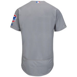 Men's Chicago Cubs Majestic Road Gray Flex Base Authentic Collection Custom Jersey