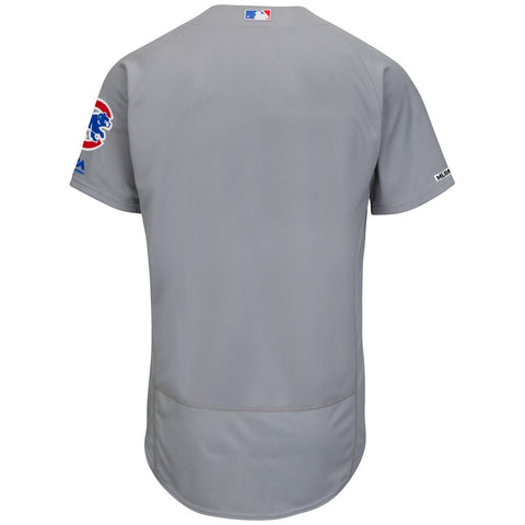 Image of Men's Chicago Cubs Majestic Road Gray Flex Base Authentic Collection Custom Jersey