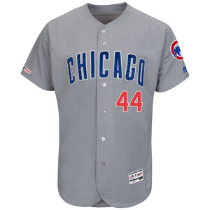 Men's Chicago Cubs Anthony Rizzo Majestic Road Gray Flex Base Collection Player Jersey