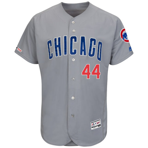 Image of Men's Chicago Cubs Anthony Rizzo Majestic Road Gray Flex Base Collection Player Jersey