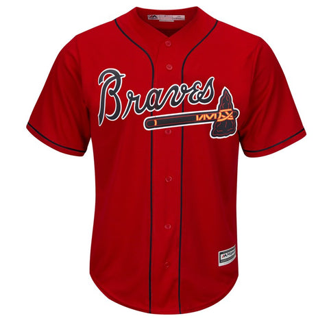 Image of Men's Atlanta Braves Ronald Acuña Jr. Majestic 2019 Official Cool Base Player Jersey