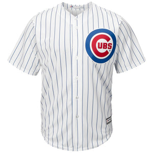 Men's Chicago Cubs Javier Baez Majestic White Home Cool Base Player Jersey