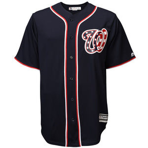 Men's Washington Nationals Majestic Official Stars and Stripes Cool Base Jersey