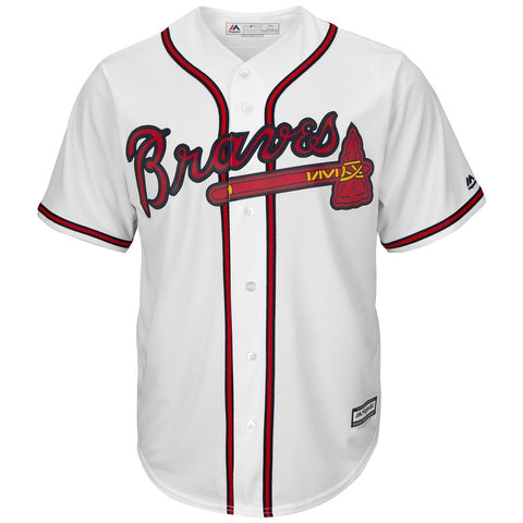 Image of Atlanta Braves Majestic White Home 2019 Cool Base Custom Jersey