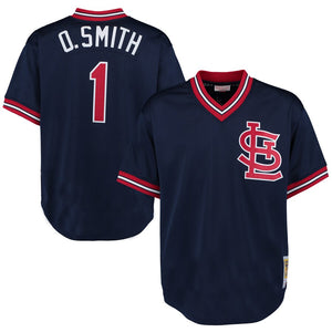 Men's St. Louis Cardinals Ozzie Smith Mitchell & Ness 1994 Authentic Cooperstown Collection Mesh Batting Practice Jersey