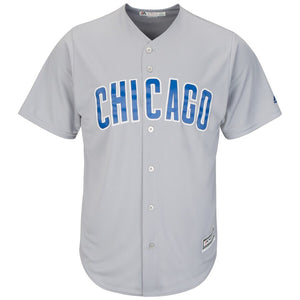 Men's Chicago Cubs Majestic Gray Road Cool Base Custom Player Jersey