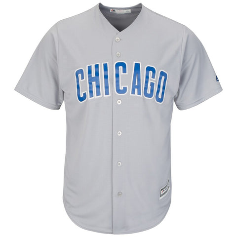 Image of Men's Chicago Cubs Majestic Gray Road Cool Base Custom Player Jersey