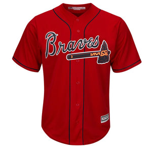 Atlanta Braves Majestic Scarlet 2019 Alternate Official Cool Base Team Jersey