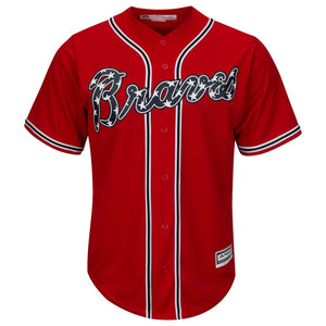 Atlanta Braves Majestic Scarlet Alternate Cool Base Team Jersey