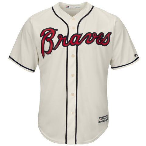 Image of Atlanta Braves Majestic Cream 2019 Alternate Cool Base Team Jersey