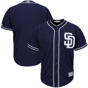 Men's San Diego Padres Majestic Alternate Navy Big & Tall Cool Base Replica Team Jersey