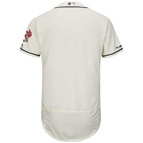 Image of Atlanta Braves Majestic Cream 2019 Alternate Flex Base Team Jersey