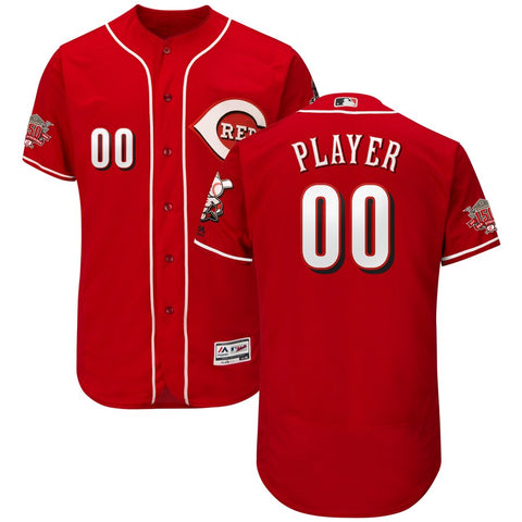 Image of Men's Cincinnati Reds Majestic Scarlet Alternate Collection Flex Base Custom Jersey