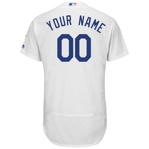 Men's Los Angeles Dodgers Majestic Home White Flex Base Collection Custom Player Jersey