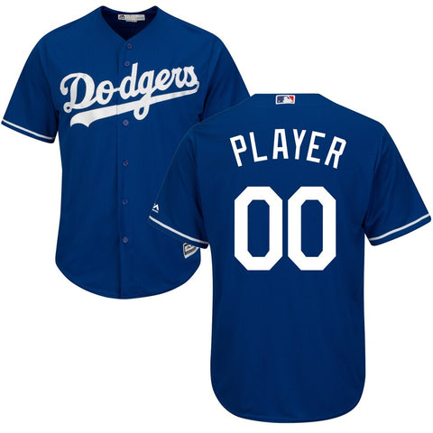 Image of Men's Los Angeles Dodgers Majestic Royal Cool Base Custom Jersey