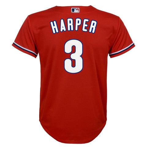 Image of Bryce Harper Philadelphia Phillies Majestic Youth Home Replica Player Jersey