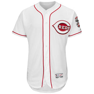 Men's Cincinnati Reds Majestic Home White Flex Base Authentic Collection Team Jersey