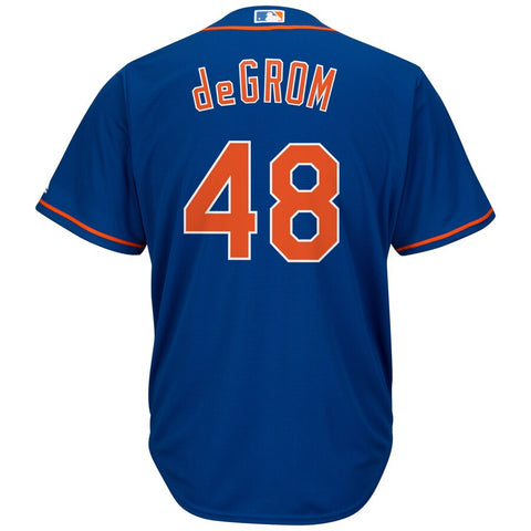 Image of Youth New York Mets Jacob deGrom Majestic Cool Base Player Jersey