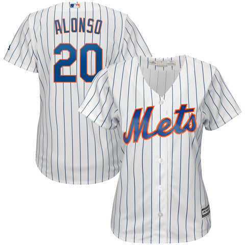 Image of Pete Alonso New York Mets Majestic Women's Home Cool Base Player Jersey - White